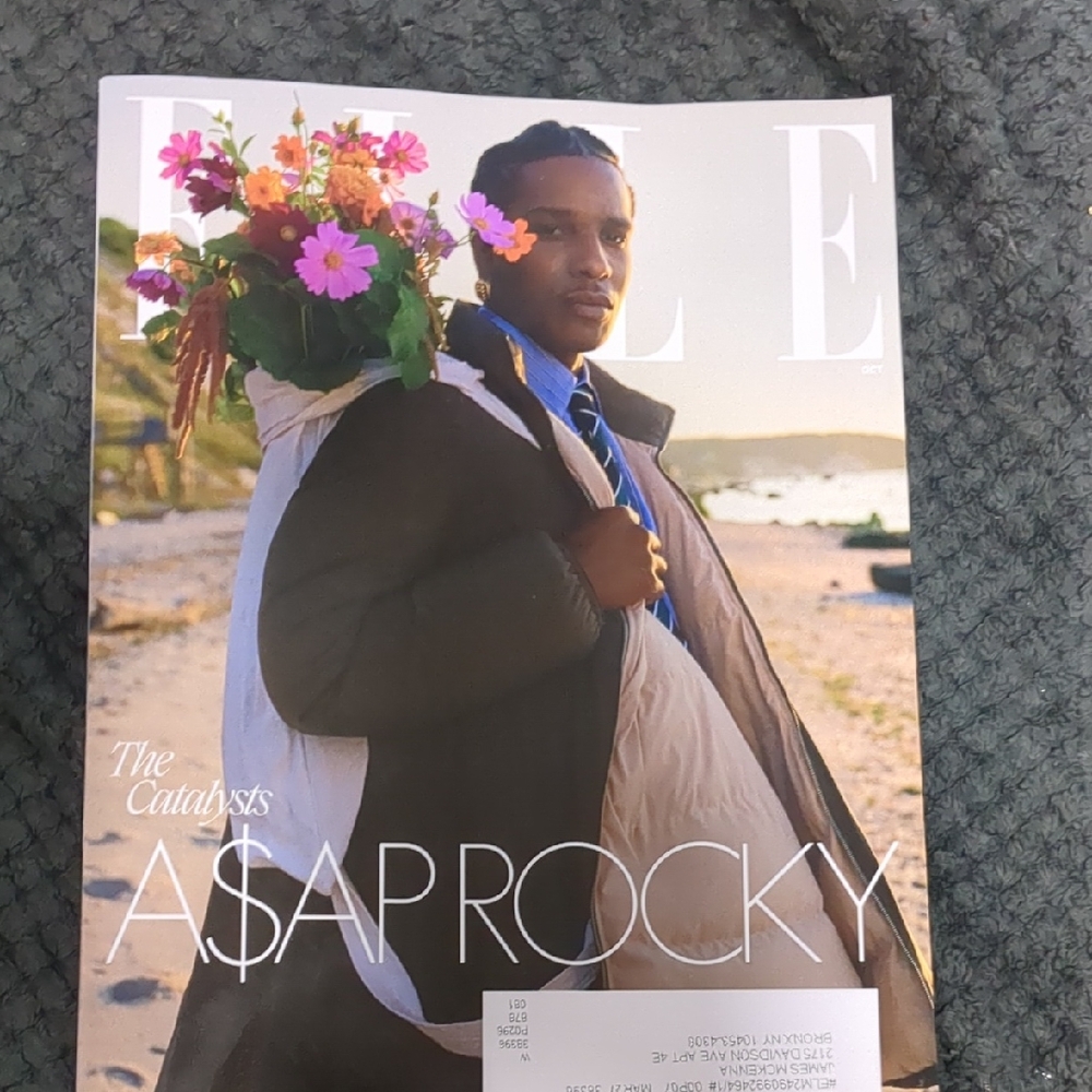 Elle Magazine with Floral Accent Cover